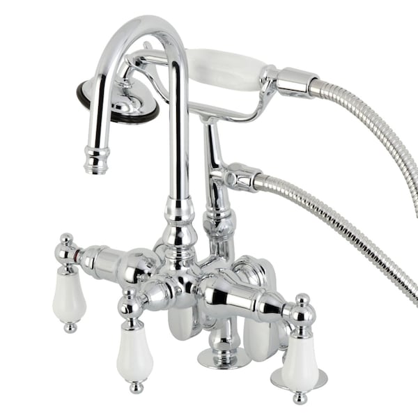 Kingston Brass CC616T1 Clawfoot Tub Faucet with Hand Shower, Polished Chrome CC616T1 - main